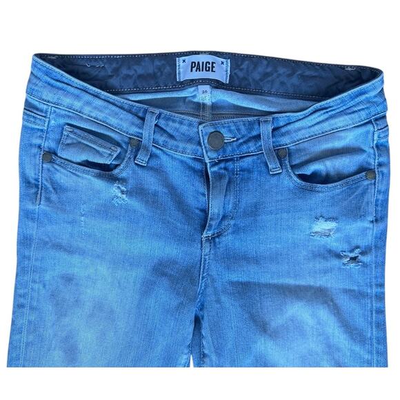 PAIGE Women's size 26 Skyline Ankle Peg Skinny Stretch light wash Denim Jeans - Picture 9 of 14